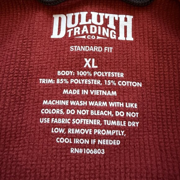 Duluth Trading Snagstop Standard Fit Full Zip Hoodie Red Mens Size XL Zip Pocket - Picture 6 of 8